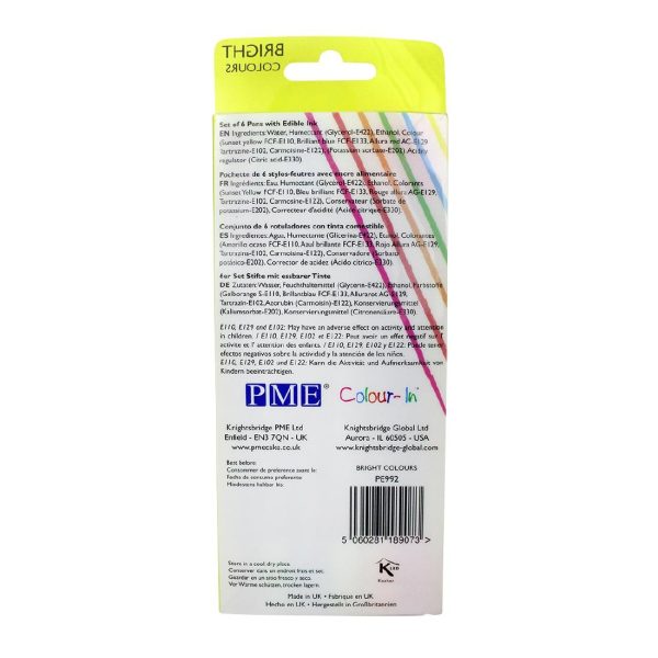 PME Brush & Fine Pen Set - Bright (Pack of 6) - Image 2