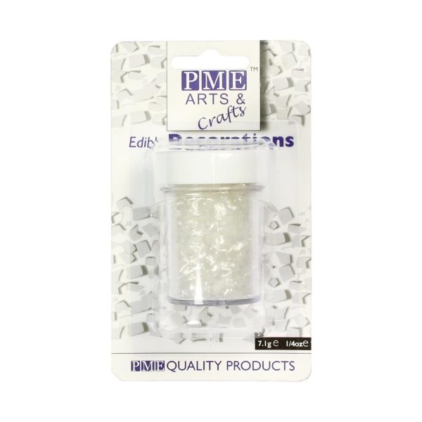 PME Glitter Flakes 7.1g - White