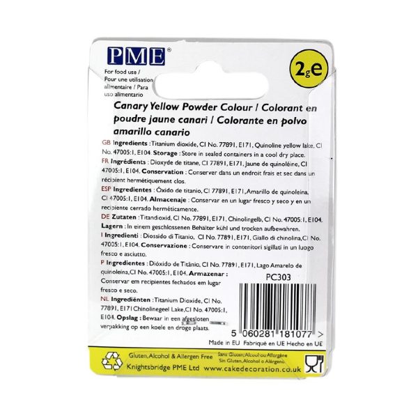 PME Powder Colours Canary Yellow 2g - Image 2