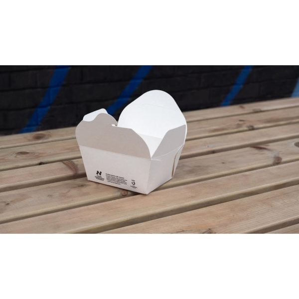 Notpla Small Takeaway Boxes White 800ml (Pack of 500) - Image 3