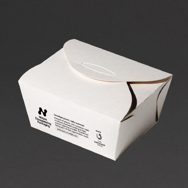 Notpla Small Takeaway Boxes White 800ml (Pack of 500) - Image 4