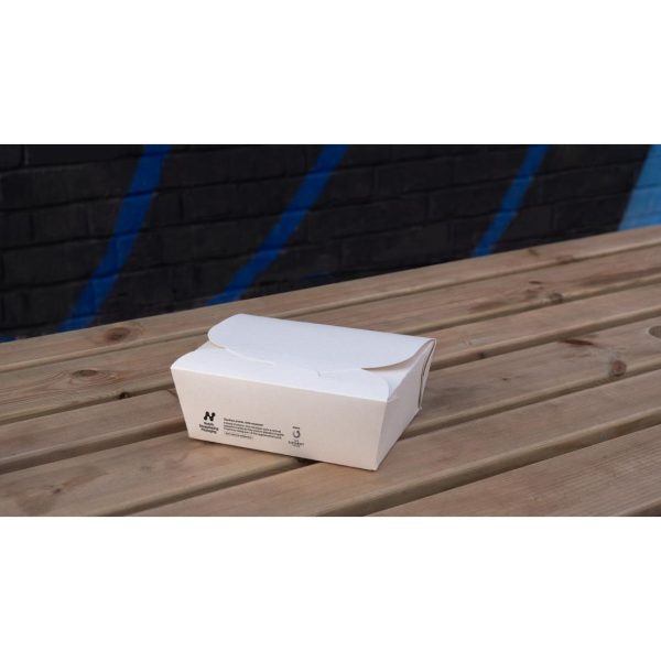 Notpla Medium Takeaway Boxes 1200ml - White (Pack of 250) - Image 3