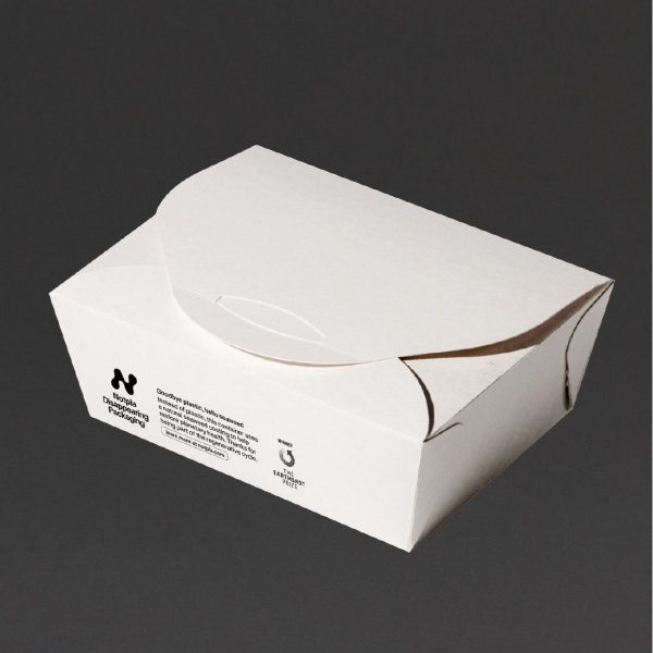 Notpla Medium Takeaway Boxes 1200ml - White (Pack of 250) - Image 4