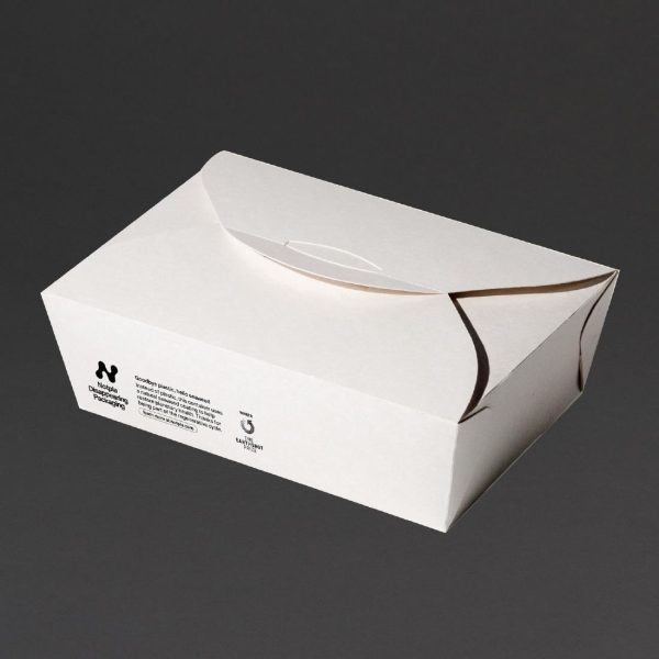 Notpla Large Takeaway Boxes 1750ml - White (Pack of 220) - Image 4
