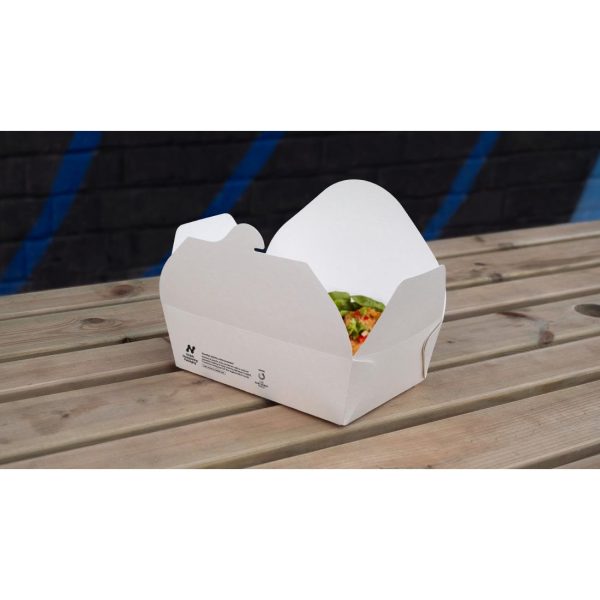 Notpla Large Takeaway Boxes 1750ml - White (Pack of 220) - Image 2