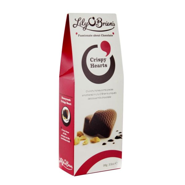 Lily O'Brien's Crispy Hearts Pouch 98g (Pack of 12)