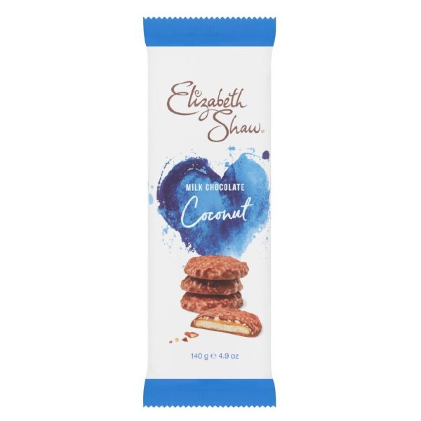 Elizabeth Shaw Milk Chocolate Coconut Biscuits 140g (Pack of 10)
