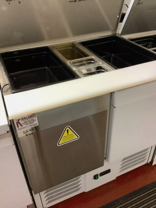 2 Door Saladette Pizza Prep Fridge