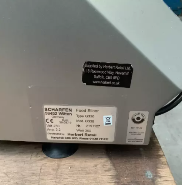 Scharfen Meat Slicer Model G330 - Image 3