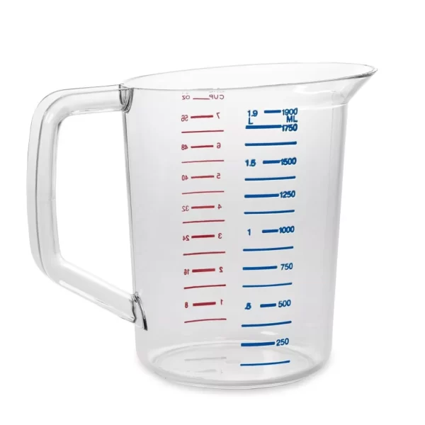 Polycarbonate Measuring Jug Clear 1.9L 64oz 8 Cup
