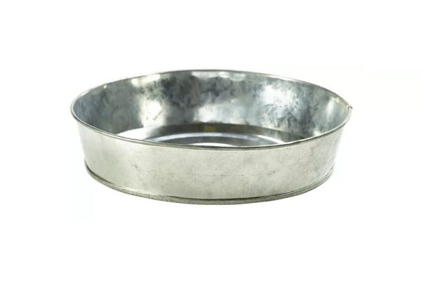 4 Pack Galvanised Steel 22 cm Serving Trays