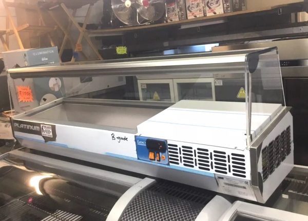 LEC 1.4m Pizza Topping Prep Fridge Fits 5 x 1/4 GN