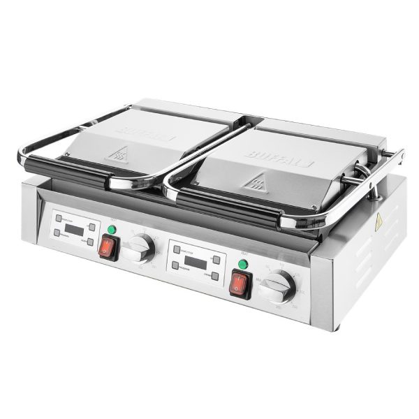 Buffalo Double Contact Grill Flat Base Ribbed Top Plate - Image 2