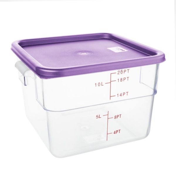 Hygiplas Square Food Storage Container Lid Purple Large - Image 6