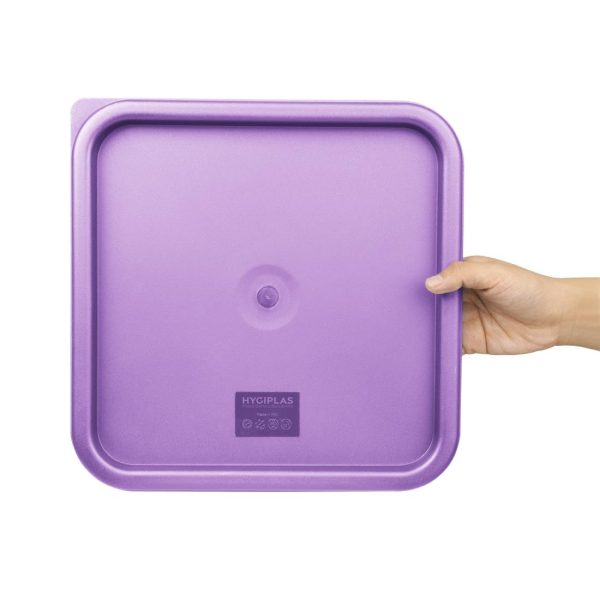 Hygiplas Square Food Storage Container Lid Purple Large - Image 9