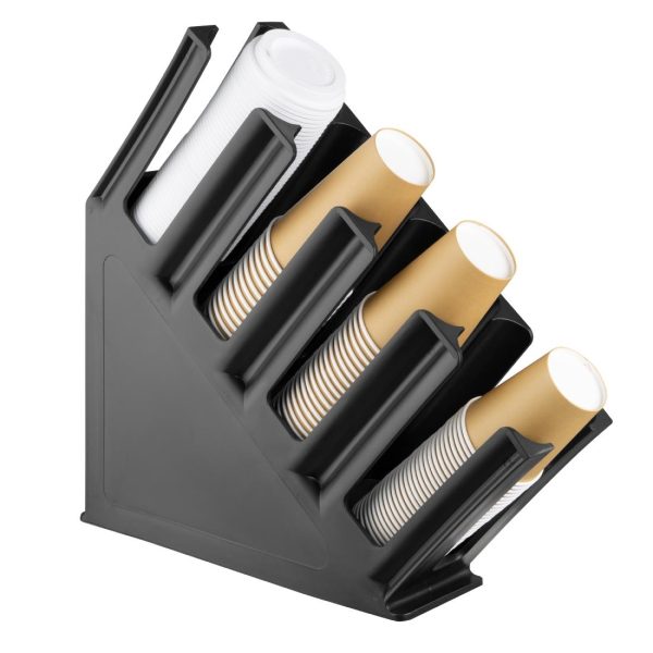 Olympia Kristallon Cup Holder 4-Slots Polypropylene Black - Image 4