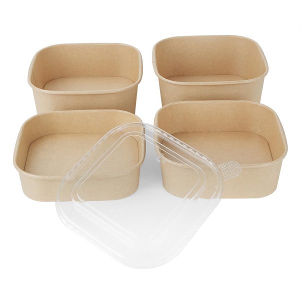 Fiesta Recyclable Square Container Bases 1400ml (Pack of 300) - Image 5