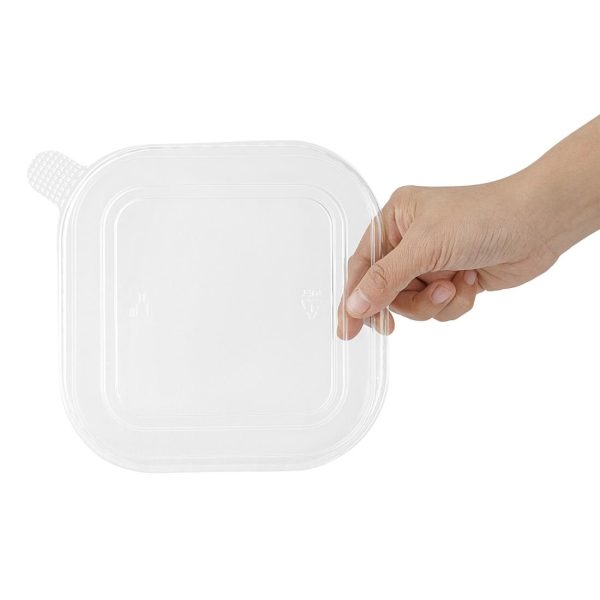 Fiesta Recyclable PET lid for Square Container Bases (Pack of 300) - Image 4