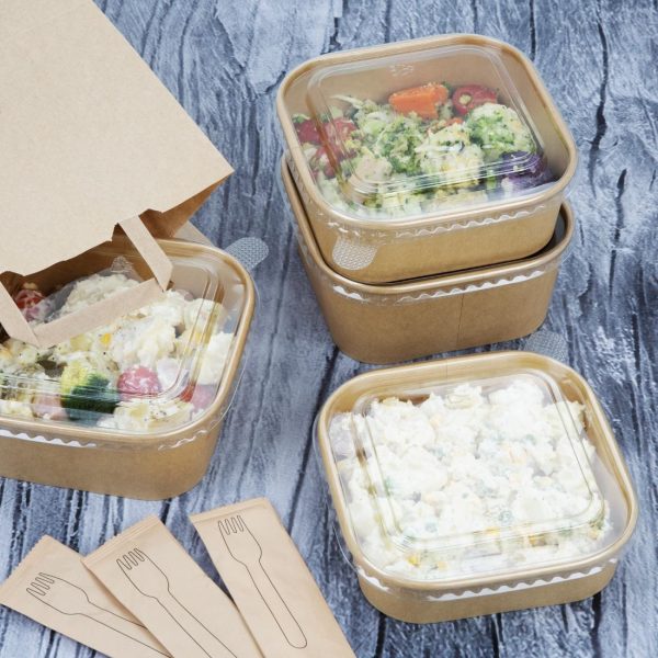 Fiesta Recyclable PET lid for Square Container Bases (Pack of 300) - Image 7