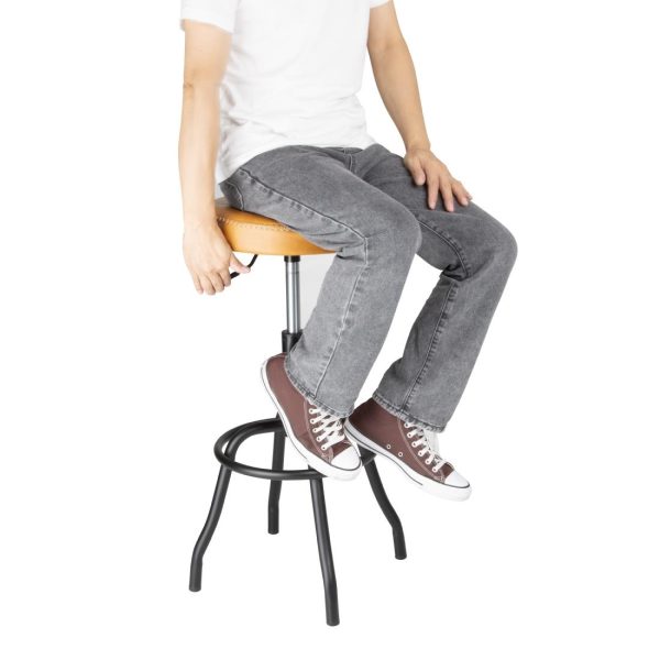 Bolero Brooklyn PU High Bar Stool - Caramel - Image 3