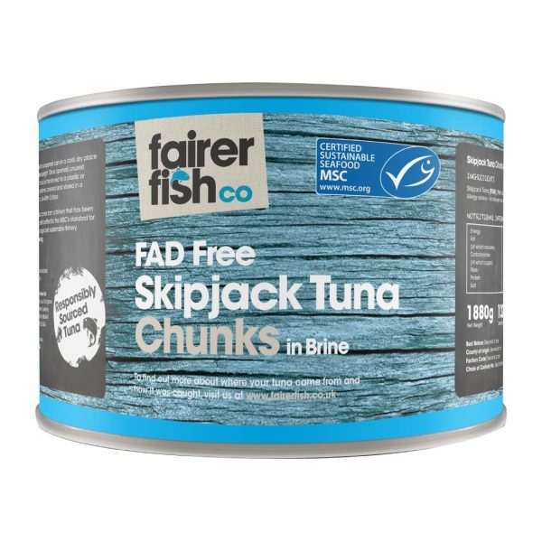 Fairer Fish MSC Free School Tuna Chunks in Brine 1.88kg