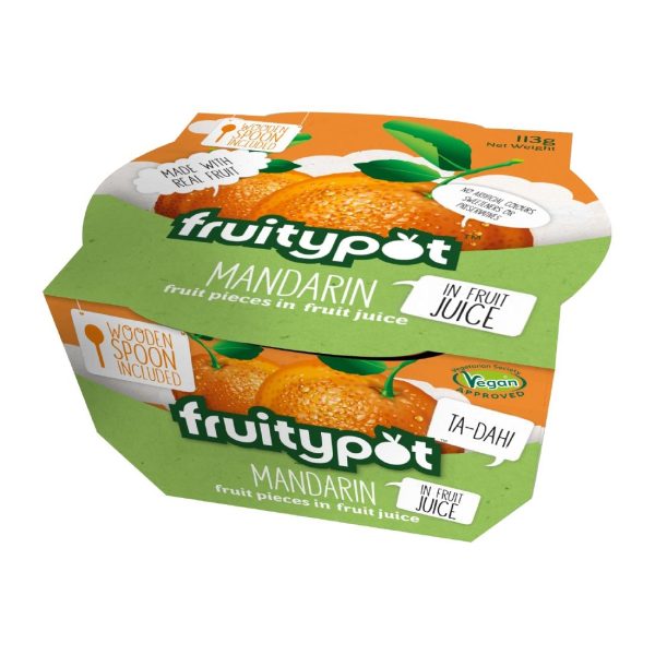 Fruitypot Mandarin in Juice with Spoon 113g (18 Pack)