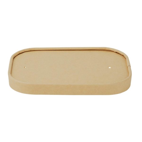 Fiesta Recyclable Paper Lids for Rectangular Containers (Pack of 300) - Image 2