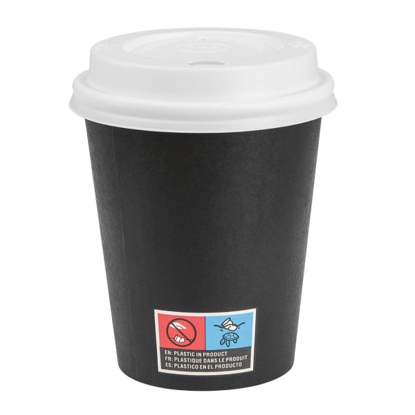 Nisbets Essentials Hot Cups and Lids Pack 8oz (Pack of 350) - Image 2