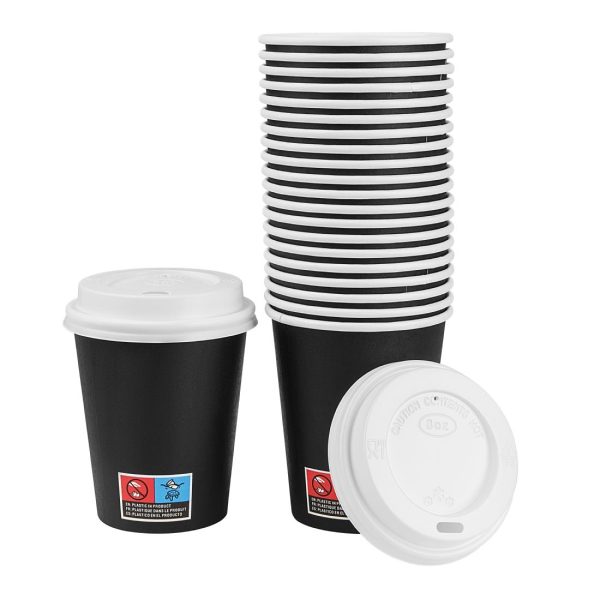 Nisbets Essentials Hot Cups and Lids Pack 8oz (Pack of 350) - Image 5