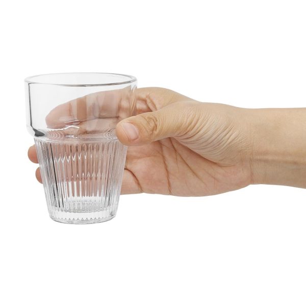 Olympia Ridged Stacking Tumblers 150ml (Pack of 6) - Image 4