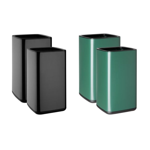 Bolero Square Waste Bin Titanium Black 7Ltr - Image 5