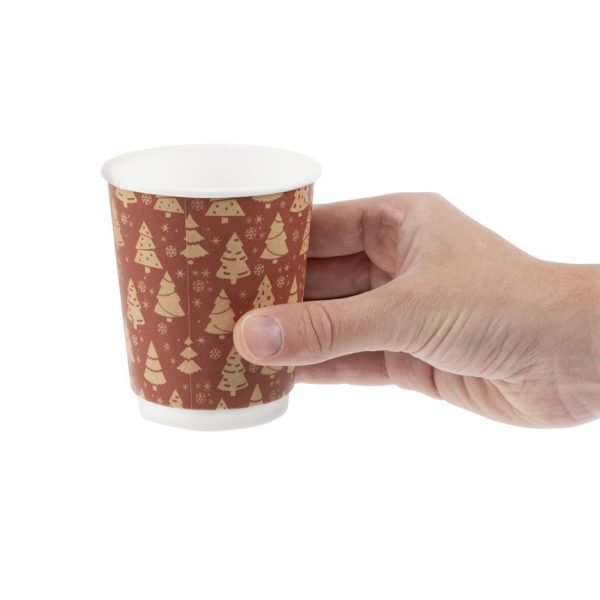Fiesta Recyclable Christmas Double Wall Hot Cups 8oz (Pack of 500) - Image 5