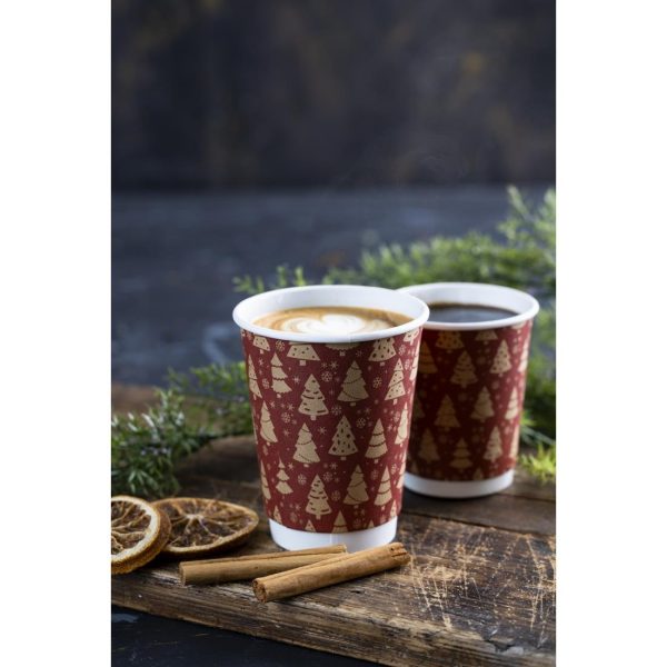 Fiesta Recyclable Christmas Hot Cup Double Wall 12oz (Pack of 500) - Image 2