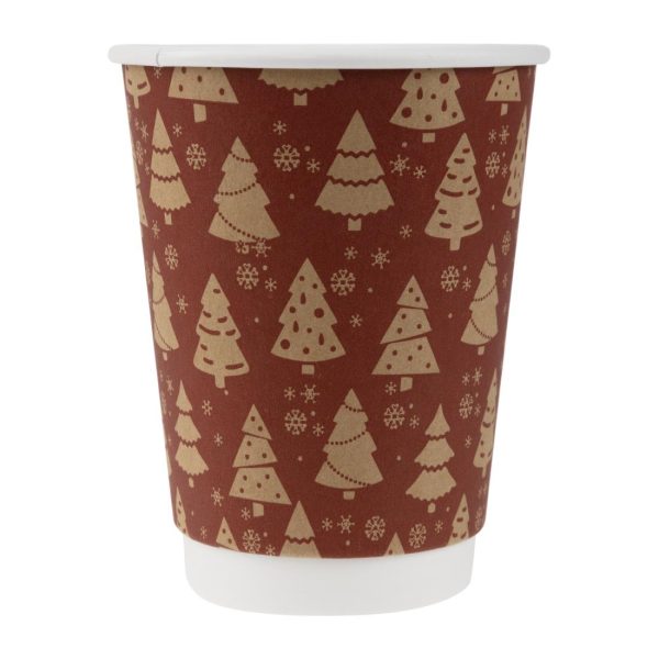 Fiesta Recyclable Christmas Hot Cup Double Wall 12oz (Pack of 500) - Image 3