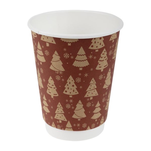 Fiesta Recyclable Christmas Hot Cup Double Wall 12oz (Pack of 500)