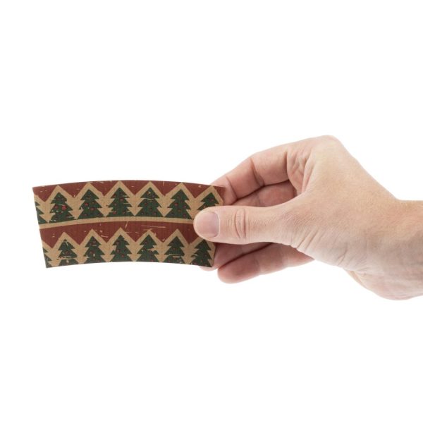 Fiesta Recyclable Christmas Cup Sleeves for 8oz Hot Cups (Pack of 100) - Image 4
