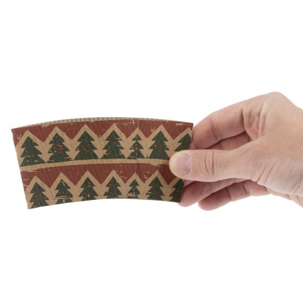 Fiesta Recyclable Christmas Cup Sleeves for 12oz Hot Cups (Pack of 100) - Image 4