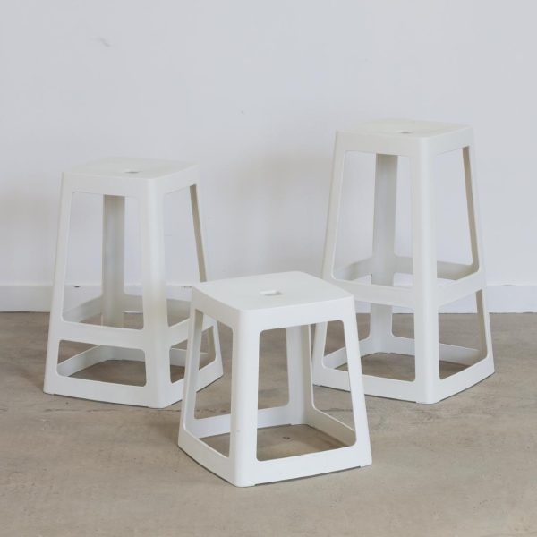 Origin Base Stool Traffic White 400x400x440mm (Pack of 2) - Image 2