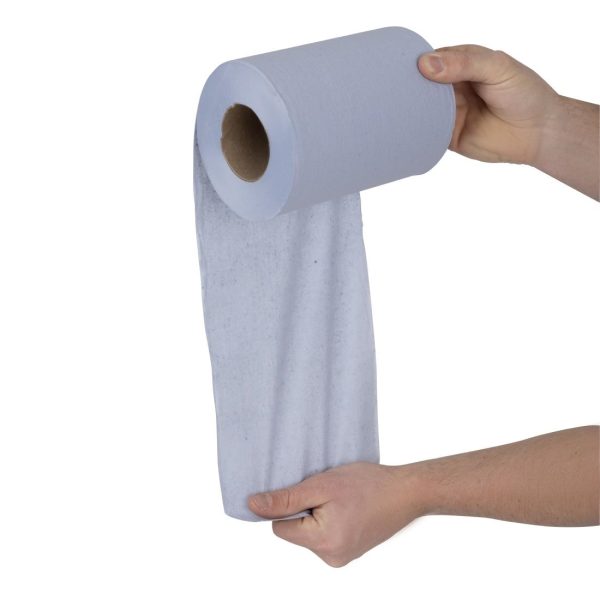 Nisbets Essentials Centrefeed Blue Rolls 2-Ply 320 Sheets (Pack of 2) - Image 11