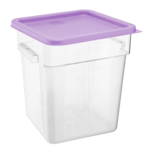 Hygiplas Square Food Storage Container Lid Purple Large - Image 4