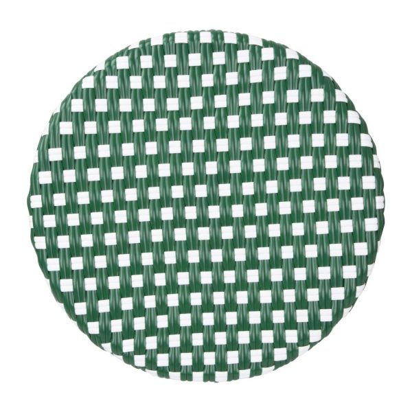 Bolero Parisian Style PE Rattan Bar Stools Green Dot Mix (2 Pack) - Image 4
