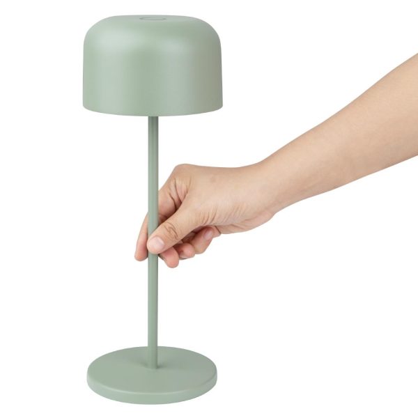 Olympia Siena Table Lamp Round Dome Sage 300mm - Image 5