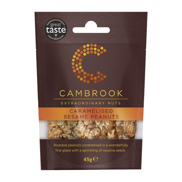 Cambrook Caramelised Sesame Peanuts Snack Pack 45g (Pack of 12)