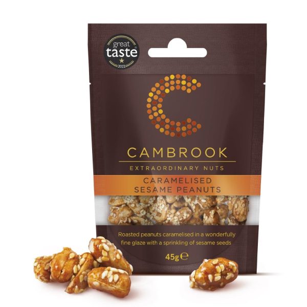 Cambrook Caramelised Sesame Peanuts Snack Pack 45g (Pack of 12) - Image 3