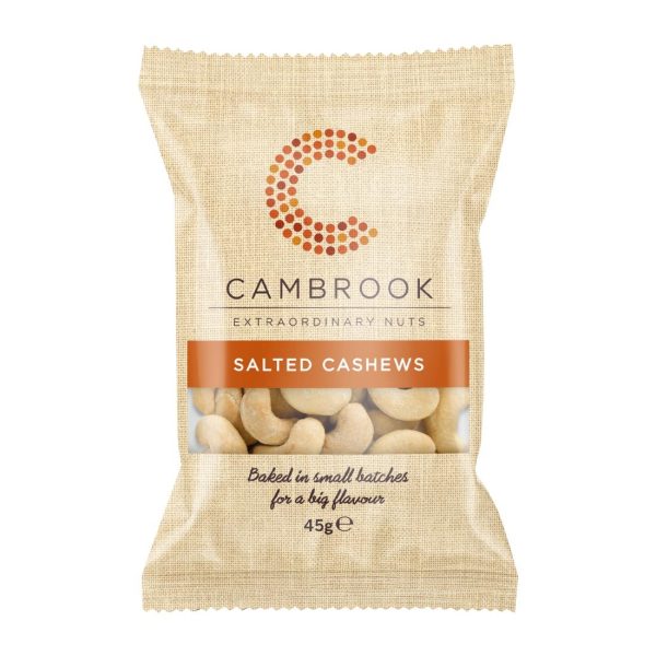 Cambrook Baked Salted Cashews Snack Pack 45g (Pack of 24)