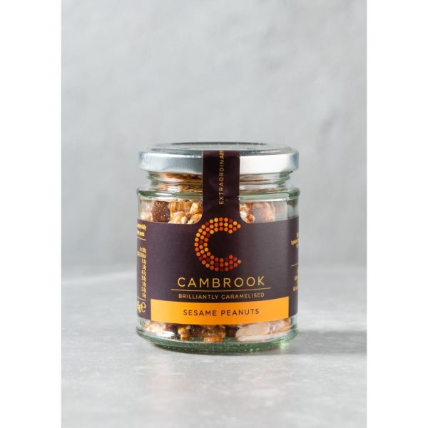 Cambrook Caramelised Sesame Peanuts Glass Jar 80g (Pack of 15) - Image 3