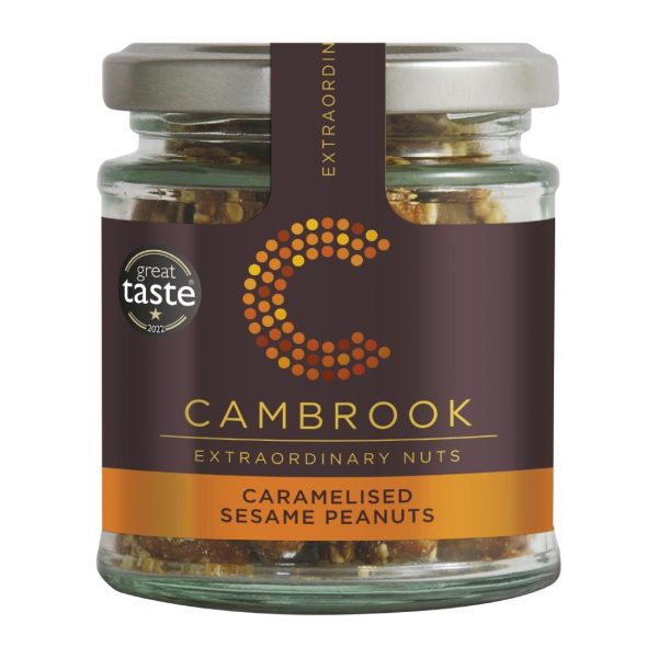 Cambrook Caramelised Sesame Peanuts Glass Jar 80g (Pack of 15)