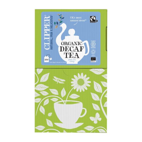 Clipper Fairtrade Organic Everyday Decaffeinated Tea - Envelope, String & Tag (Pack of 250)