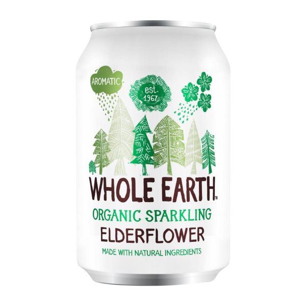 Whole Earth Organic Sparkling Elderflower Drink 330ml (Pack of 24)