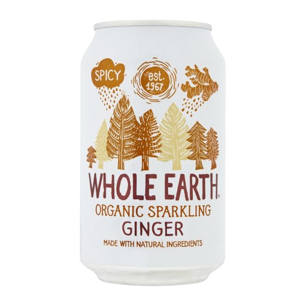 Whole Earth Organic Sparkling Ginger Drink 330ml (Pack of 24)